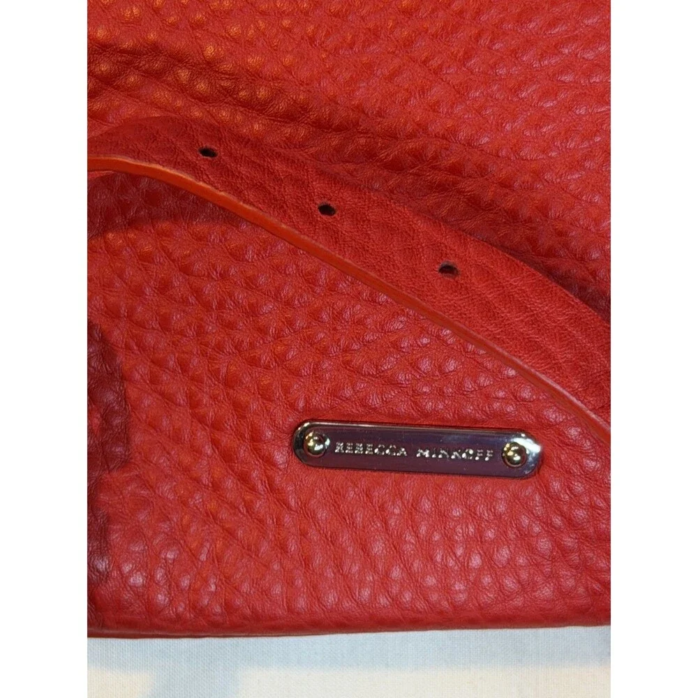 REBECCA MINKOFF Blythe Leather Backpack Red with Silver-Tone Hardware - NWT